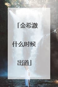 金希澈什么时候出道