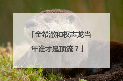 金希澈和权志龙当年谁才是顶流？