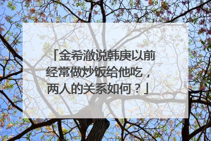 金希澈说韩庚以前经常做炒饭给他吃，两人的关系如何？