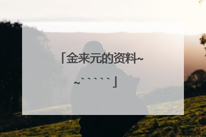 金来元的资料~~`````