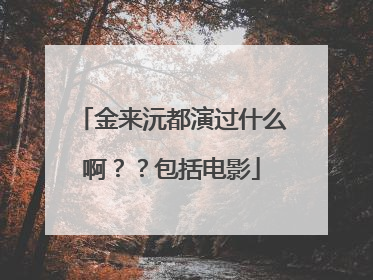 金来沅都演过什么啊？？包括电影