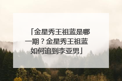 金星秀王祖蓝是哪一期？金星秀王祖蓝如何追到李亚男