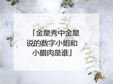 金星秀中金星说的数字小姐和小腊肉是谁