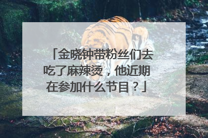 金晓钟带粉丝们去吃了麻辣烫，他近期在参加什么节目？