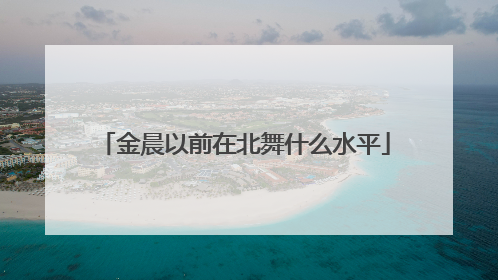 金晨以前在北舞什么水平