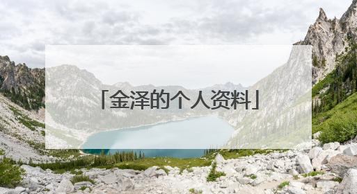 金泽的个人资料