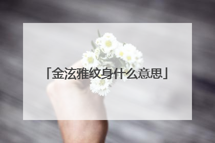 金泫雅纹身什么意思
