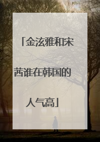 金泫雅和宋茜谁在韩国的人气高