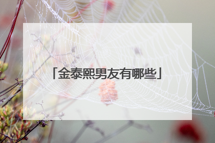 金泰熙男友有哪些