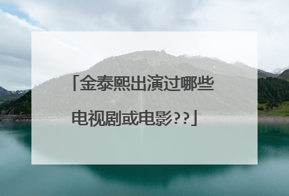 金泰熙出演过哪些电视剧或电影??
