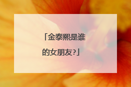 金泰熙是谁的女朋友?