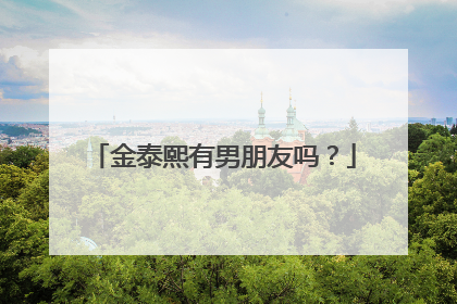 金泰熙有男朋友吗？