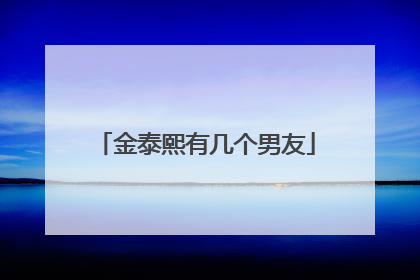 金泰熙有几个男友