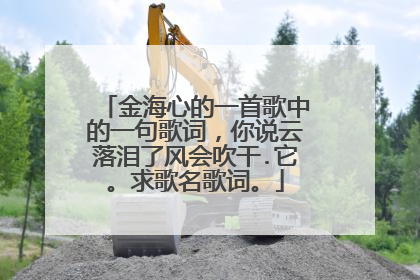金海心的一首歌中的一句歌词,你说云落泪了风会吹干.它。求歌名歌词。
