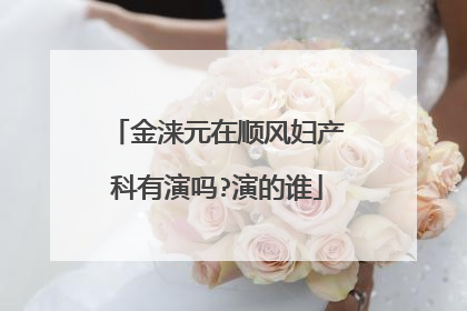 金涞元在顺风妇产科有演吗?演的谁