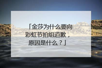 金莎为什么要向彩虹节拍组道歉，原因是什么？