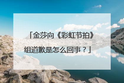金莎向《彩虹节拍》组道歉是怎么回事？