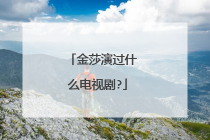 金莎演过什么电视剧?