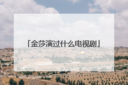 金莎演过什么电视剧