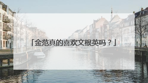 金范真的喜欢文根英吗?