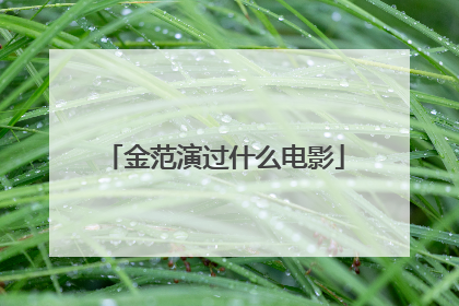 金范演过什么电影