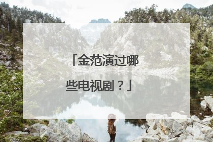 金范演过哪些电视剧?