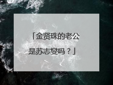 金贤珠的老公是苏志燮吗？