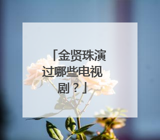 金贤珠演过哪些电视剧？