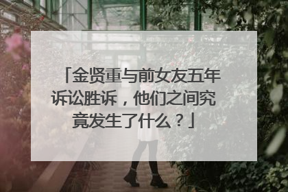 金贤重与前女友五年诉讼胜诉,他们之间究竟发生了什么?