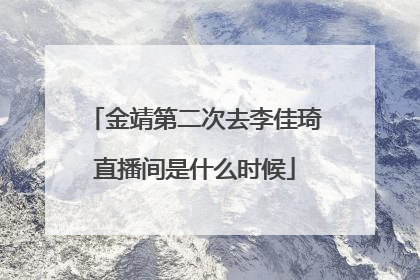 金靖第二次去李佳琦直播间是什么时候