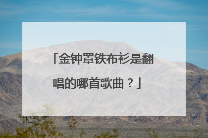金钟罩铁布衫是翻唱的哪首歌曲?