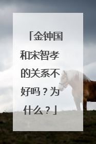 金钟国和宋智孝的关系不好吗?为什么?