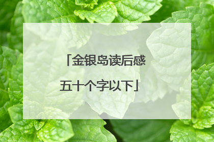 金银岛读后感五十个字以下