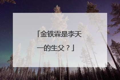 金铁霖是李天一的生父?