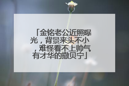 金铭老公近照曝光，背景来头不小，难怪看不上帅气有才华的撒贝宁