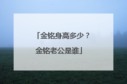 金铭身高多少？金铭老公是谁
