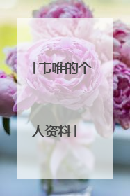 韦唯的个人资料