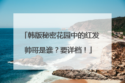 韩版秘密花园中的红发帅哥是谁？要详档！