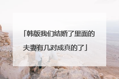 韩版我们结婚了里面的夫妻有几对成真的了