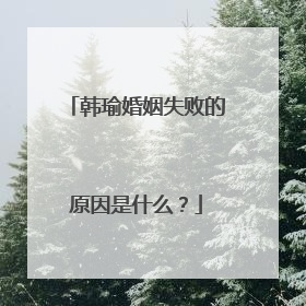 韩瑜婚姻失败的原因是什么？