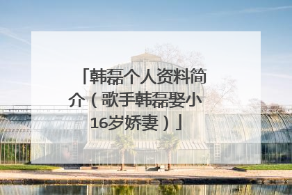 韩磊个人资料简介（歌手韩磊娶小16岁娇妻）