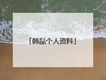 韩磊个人资料