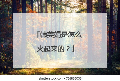 韩美娟是怎么火起来的？