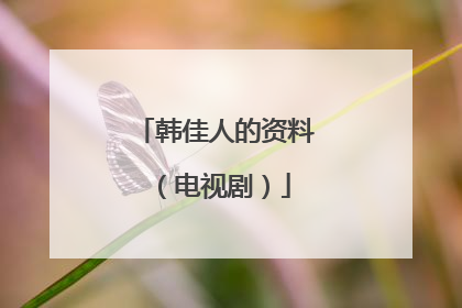 韩佳人的资料(电视剧)