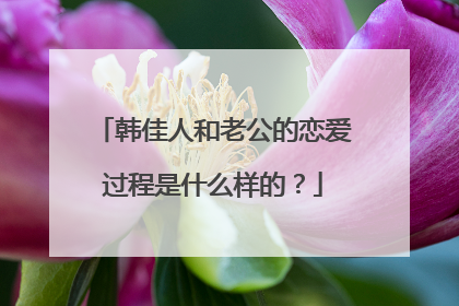 韩佳人和老公的恋爱过程是什么样的？