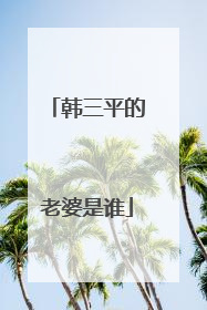 韩三平的老婆是谁