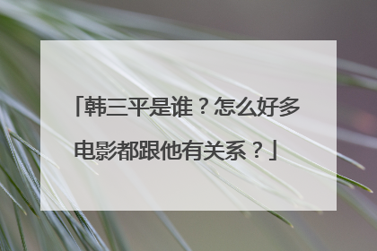 韩三平是谁?怎么好多电影都跟他有关系?