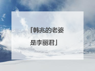 韩兆的老婆是李丽君