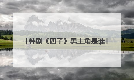 韩剧《四子》男主角是谁