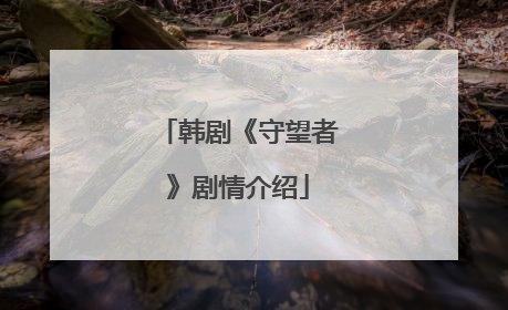 韩剧《守望者》剧情介绍